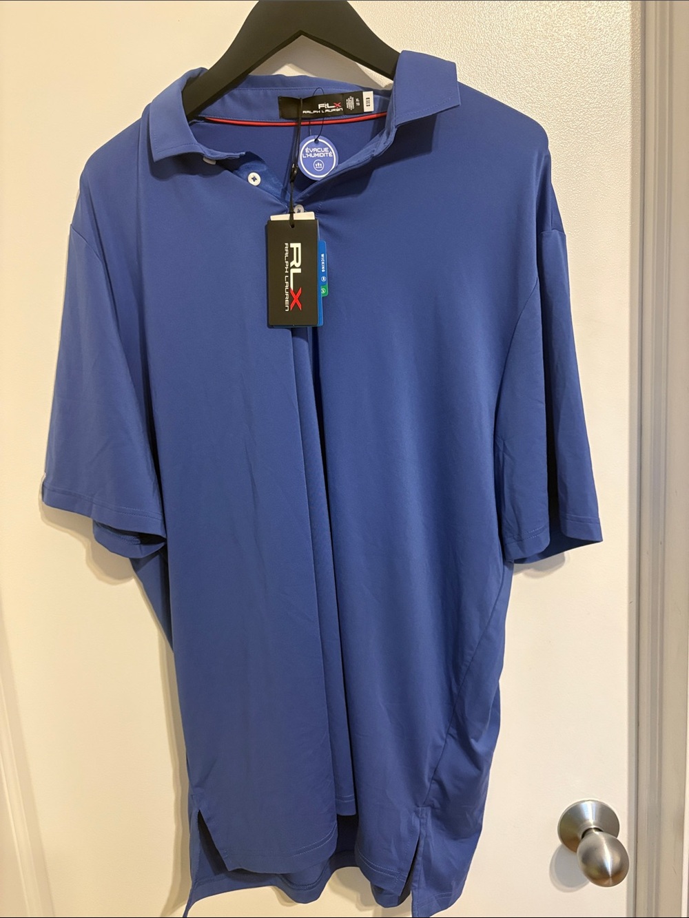 RLX Ralph Lauren Men's Short-Sleeve Polo in Royal Blue